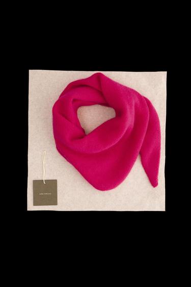 Zara ZARA TIMELESS - 100% CASHMERE SCARF - Neon pink - Image 0