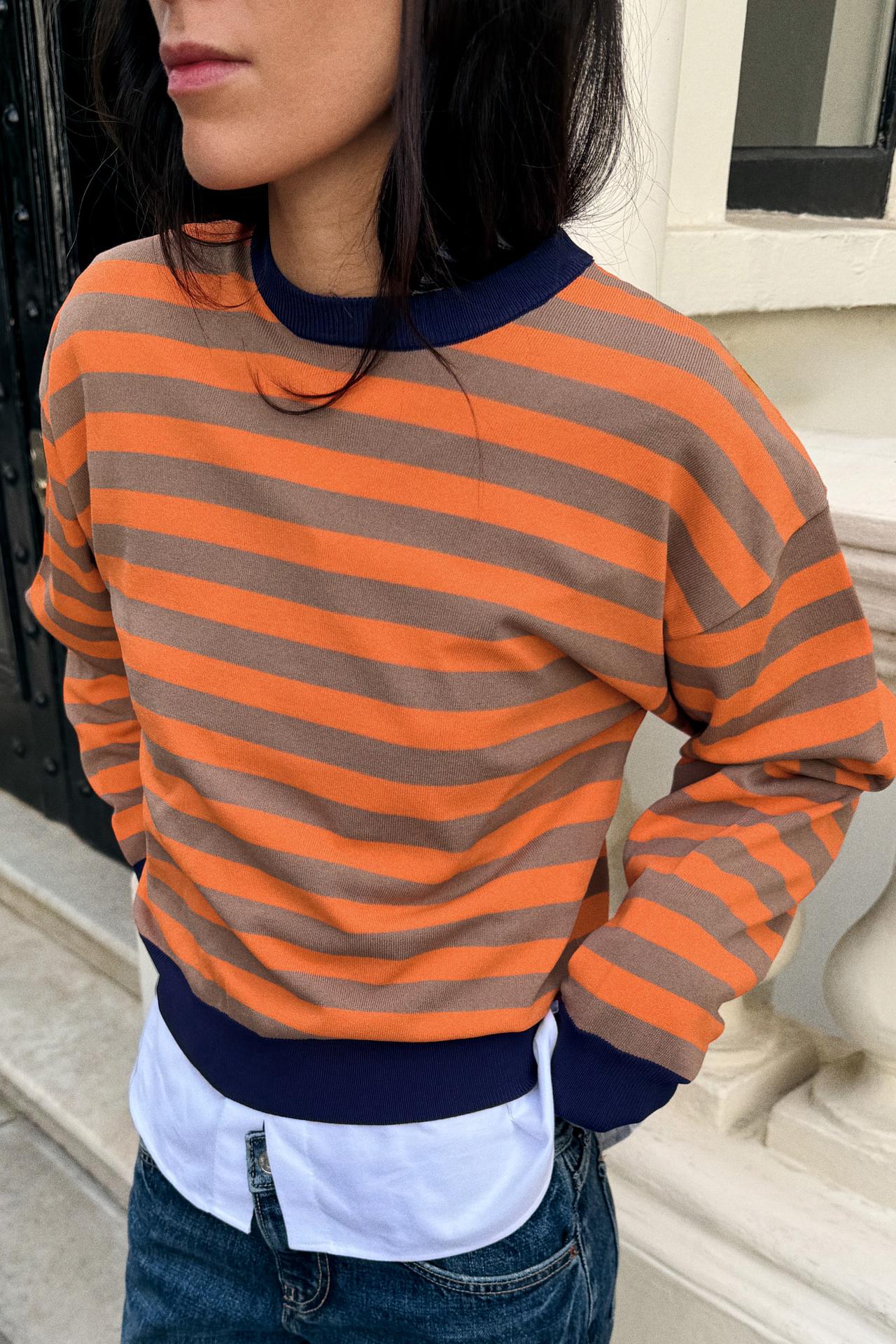 STRIPED KNIT SWEATER — only one