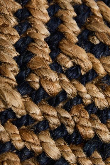 PAILLASSON JUTE LOSANGE - Bleu de Zara