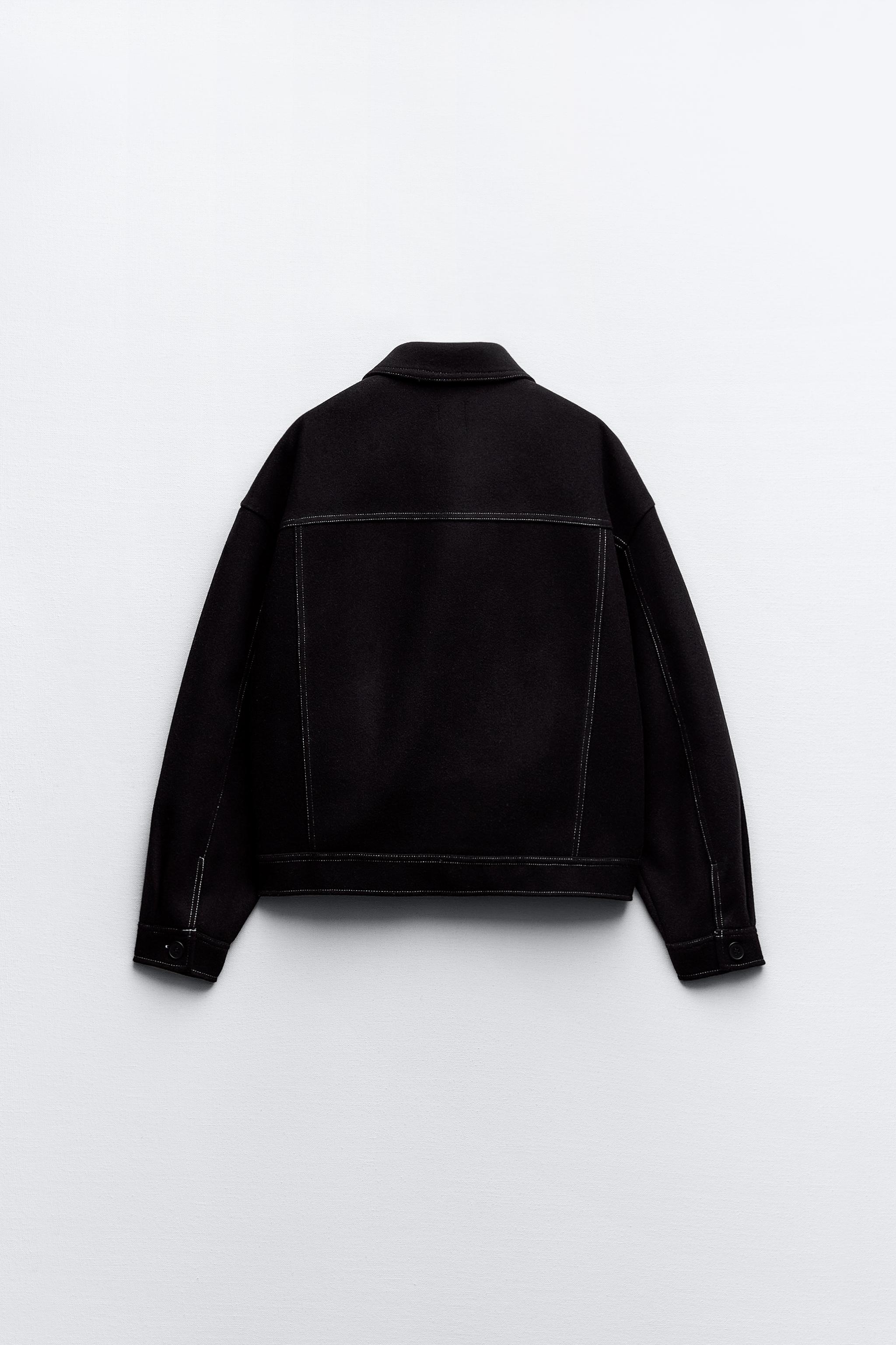 ZARA トップステッチスエードジャケット X HARRY LAMBERT ZARA】トップステッチ スエードジャケット X HARRY LAMBERT