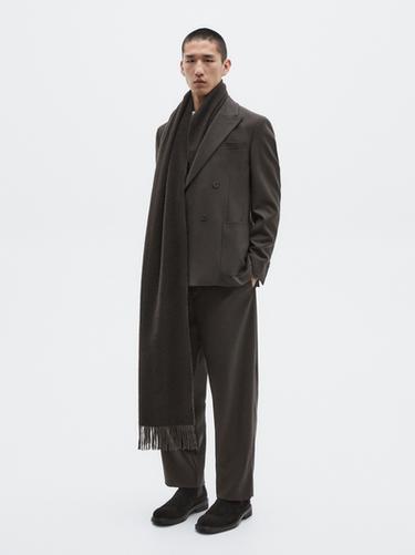 Zara 100% wool suit trousers - LIMITED - Brown - Image 0