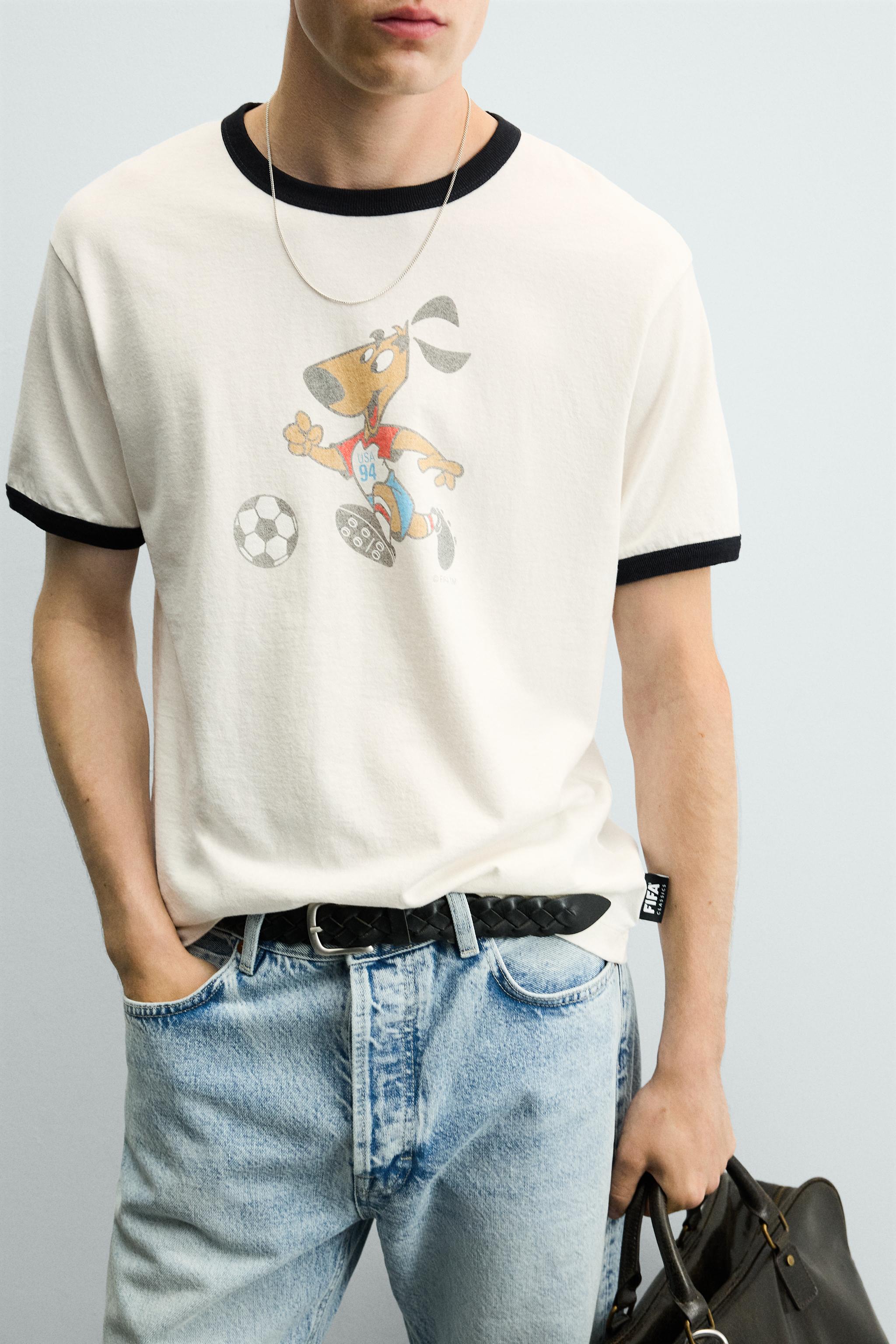 Мужские футболки Zara USA 94 FIFA WORLD CUP™ FIFA CLASSICS STRIKER T-SHIRT — фото 5