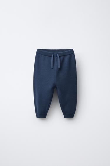 KNIT JOGGERS - Blue by Zara