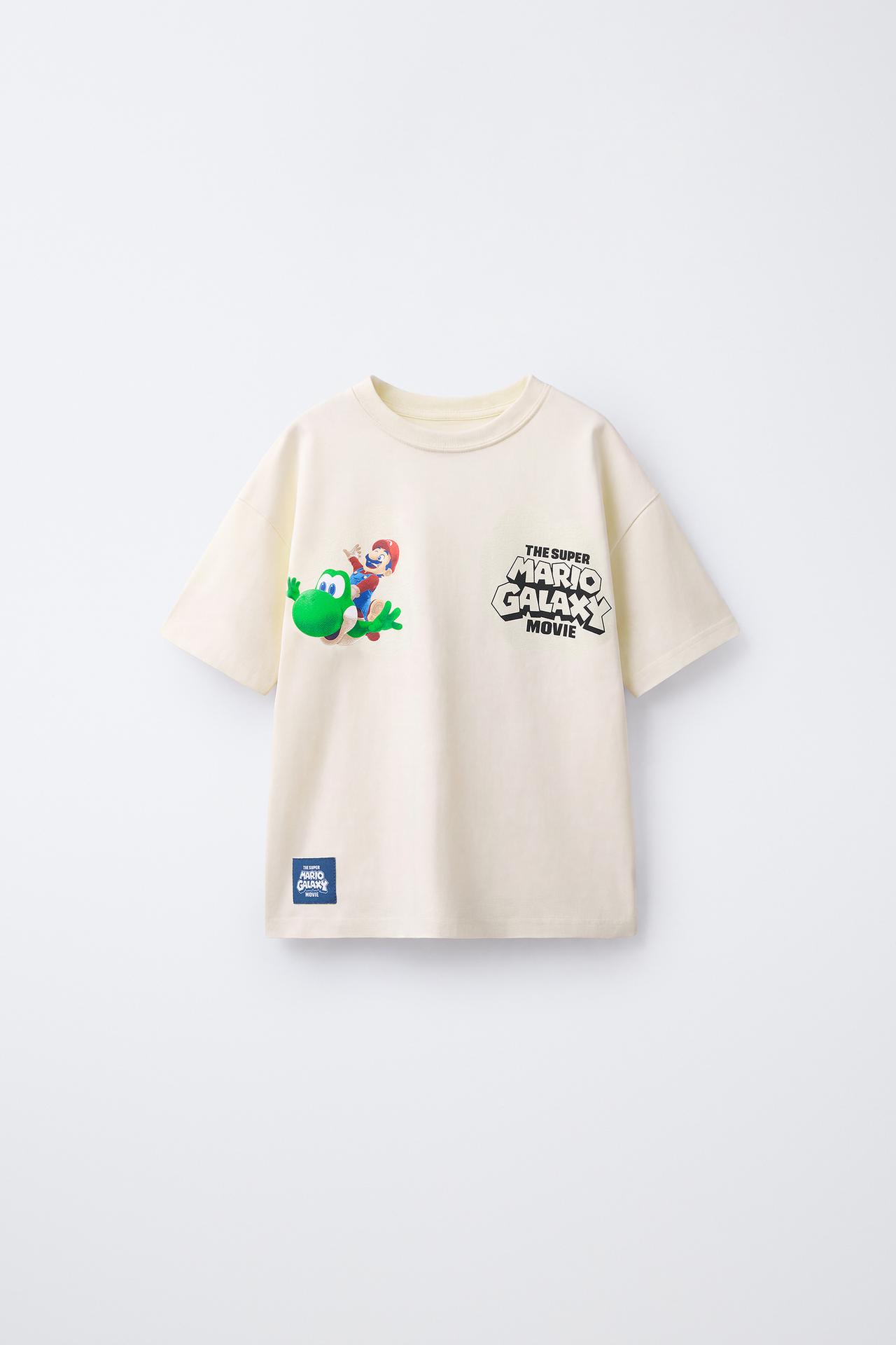 MARIO BROS ™ © NINTENDO PRINT T-SHIRT — Ecru