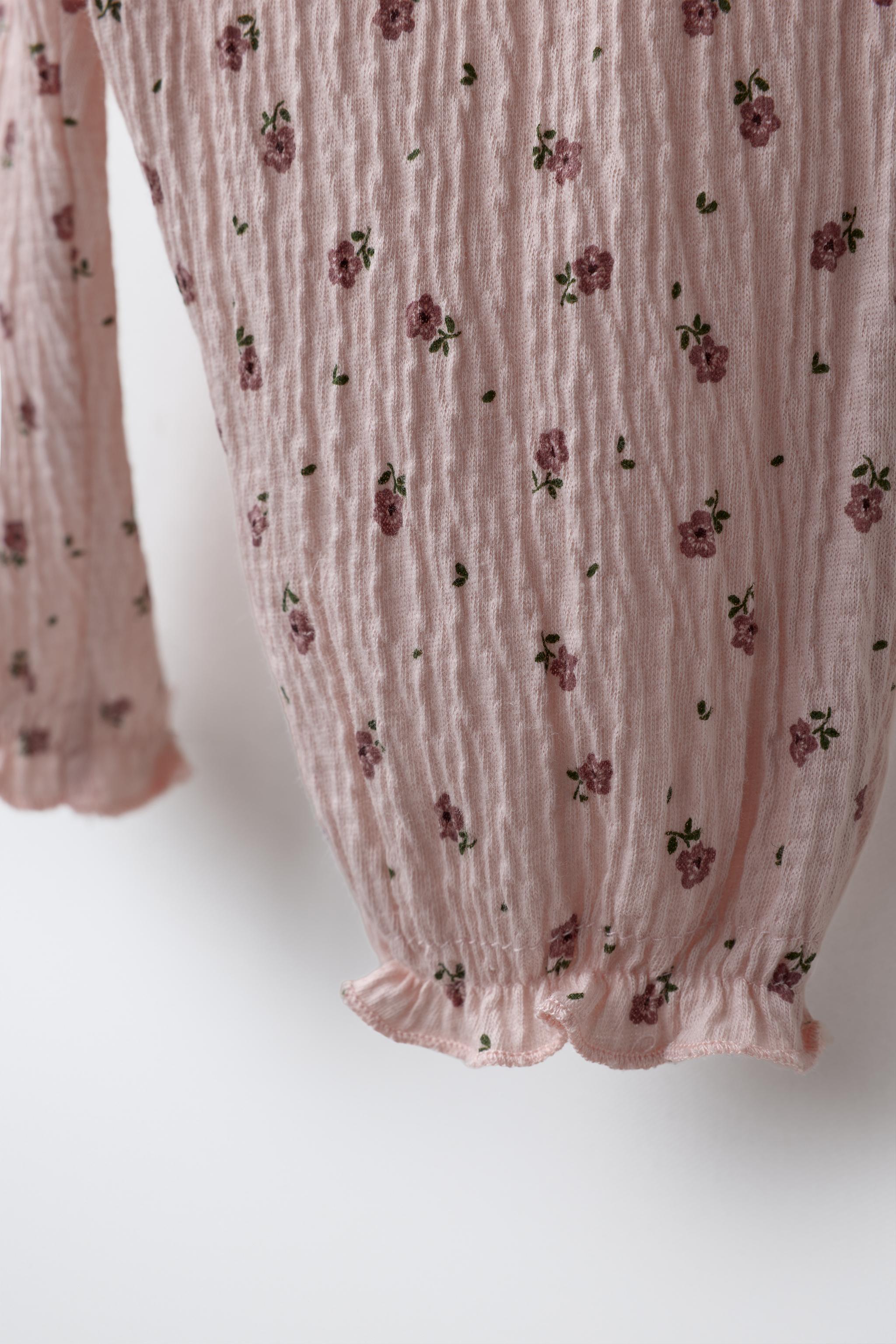 PANTALON TEXTURE FLEURS