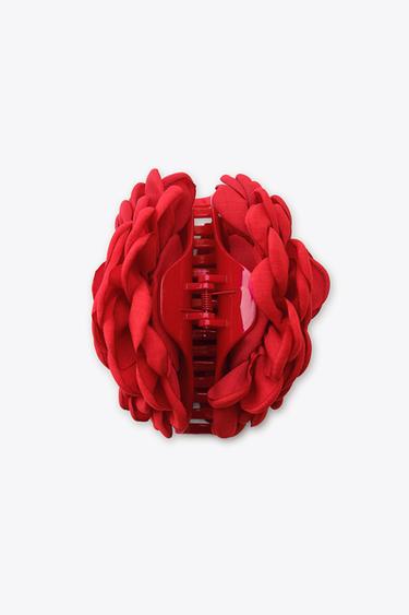 PINCE CHEVEUX TISSU FLEUR - Rouge de Zara - Image 5