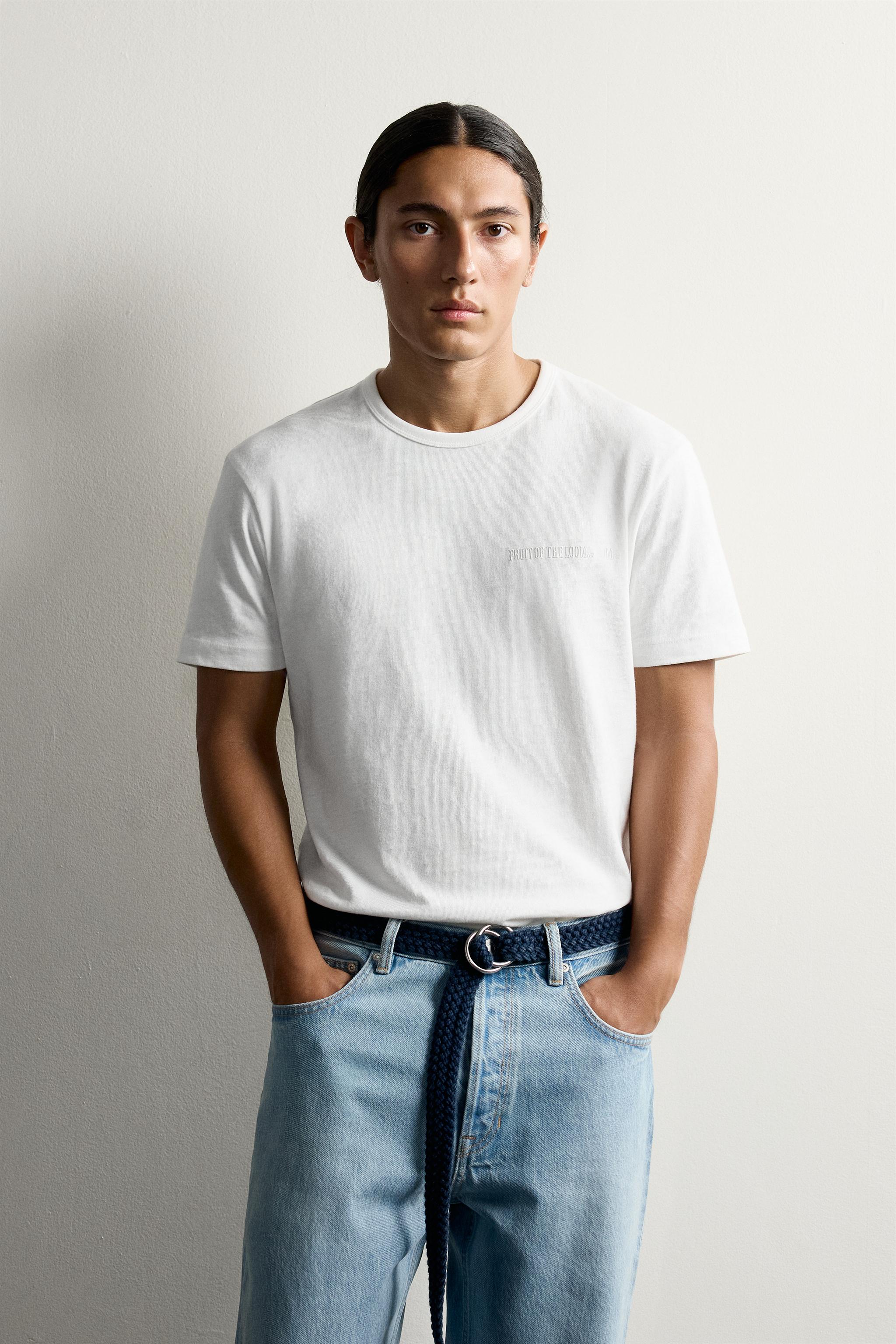 LOT DE 2 T-SHIRTS BRODÉS FRUIT OF THE LOOM™