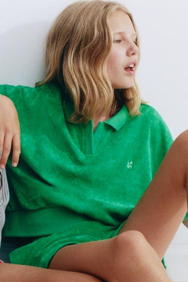 ENSEMBLE POLO ET BERMUDA EFFET SERVIETTE - Vert de Zara - Image 9