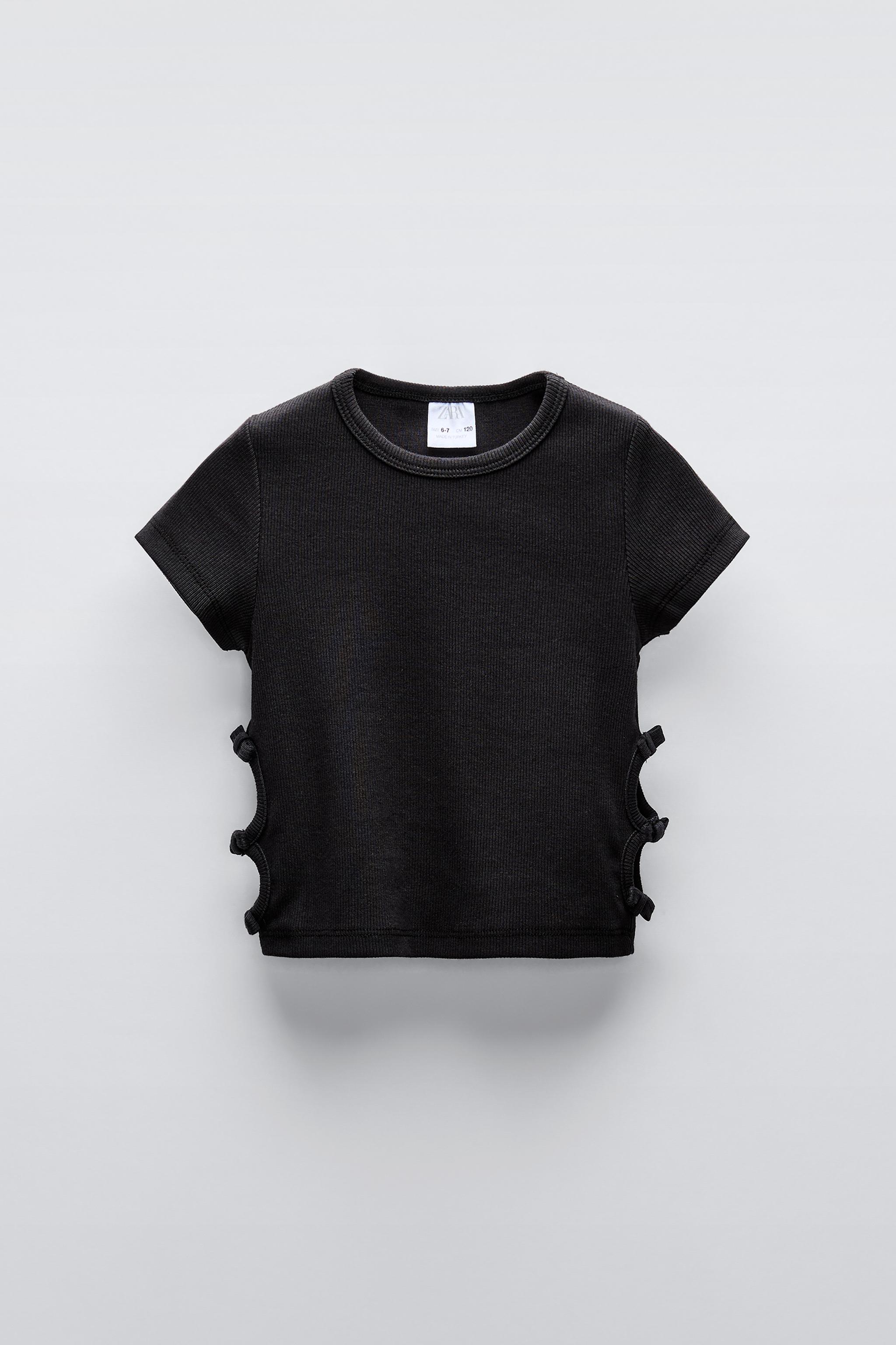 CUT OUT T SHIRT MIT SCHLEIFEN