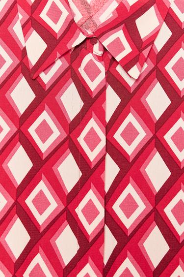 CHEMISE À IMPRIMÉ GÉOMÉTRIQUE - Multicolore de Zara - Image 8