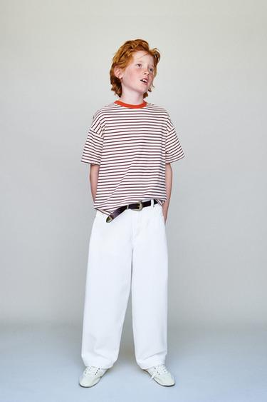 JEANS RELAXED BAGGY - Branco da Zara