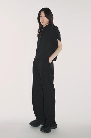 ZW コレクション STRAIGHT-FIT パンツブラックZaraのZW コレクション STRAIGHT-FIT パンツ - ブラック 