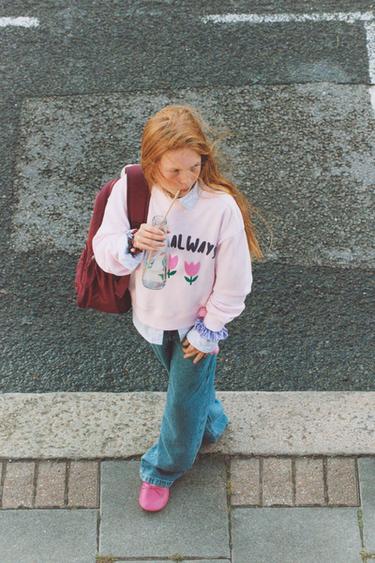 TULIP PRINT SWEATSHIRT - Pink by Zara