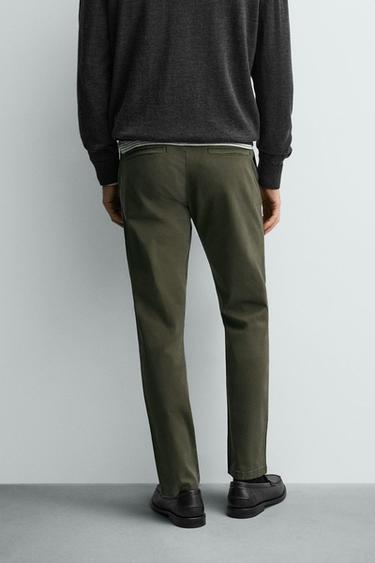 PANTALON CHINO SKINNY - Vert de Zara - Image 2