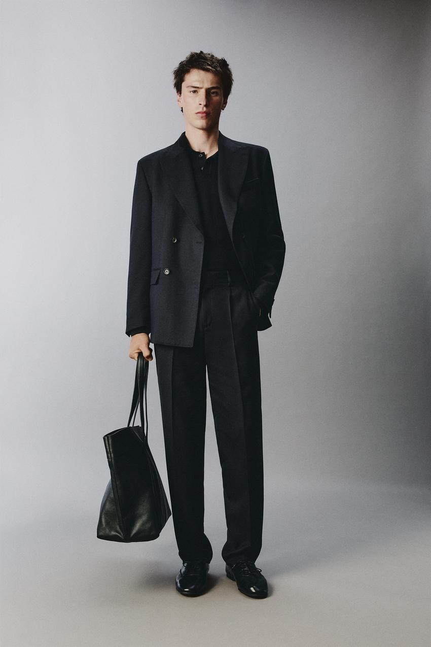ダブルブレスト仕様スーツブレザー - ネイビーブルー | ZARA Japan / 日本