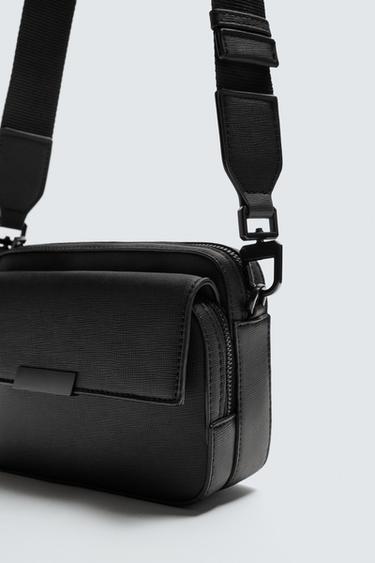 TEXTURED CROSSBODY BAG - Black by Zara - Image 4