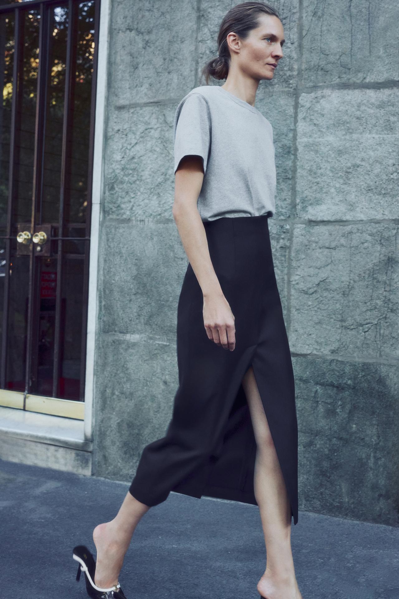 ZW COLLECTION STRAIGHT SKIRT — Black