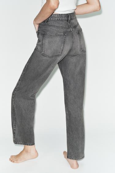 JEANS TRF MOM FIT TAILLE HAUTE - Gris anthracite de Zara - Image 4