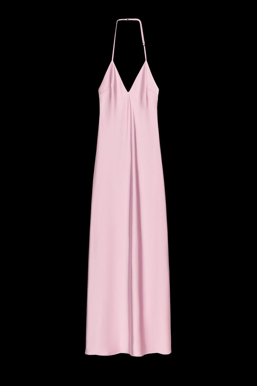 SATIN MIDI DRESS