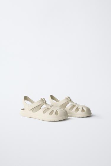 SANDALES STYLE PLAGE PIEDS NUS - Blanc écru de Zara - Image 1