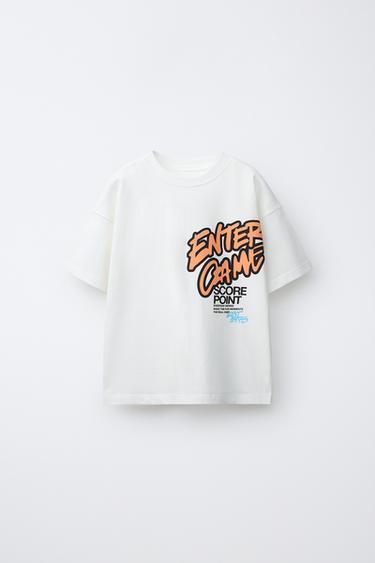 CAMISETA ESTAMPADO GRAFFITI - Blanco de Zara - Imagen 0