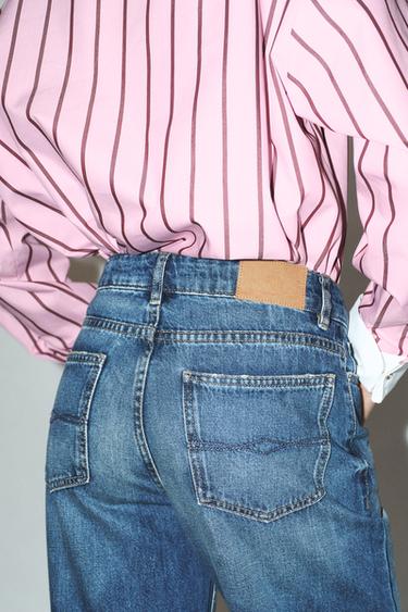 JEANS Z1975 STRAIGHT-LEG HIGH-WAIST - Mid-blue by Zara - Image 4