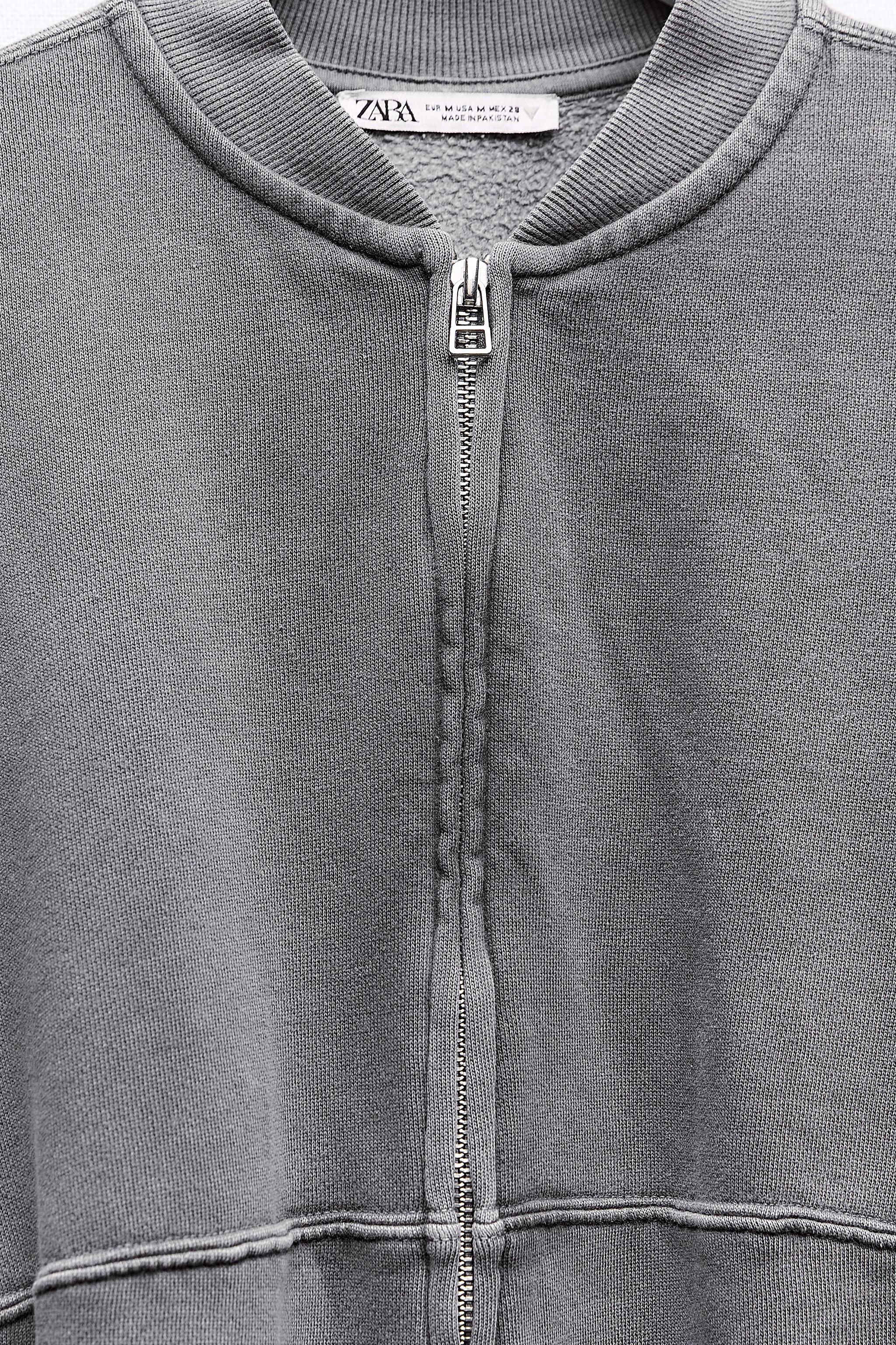 Zara zip 2025 up sweatshirt