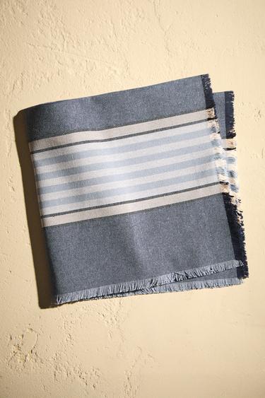 PACK OF THE STRIPED DYED THREAD NAPKINS (pack of 2) - Blue by Zara