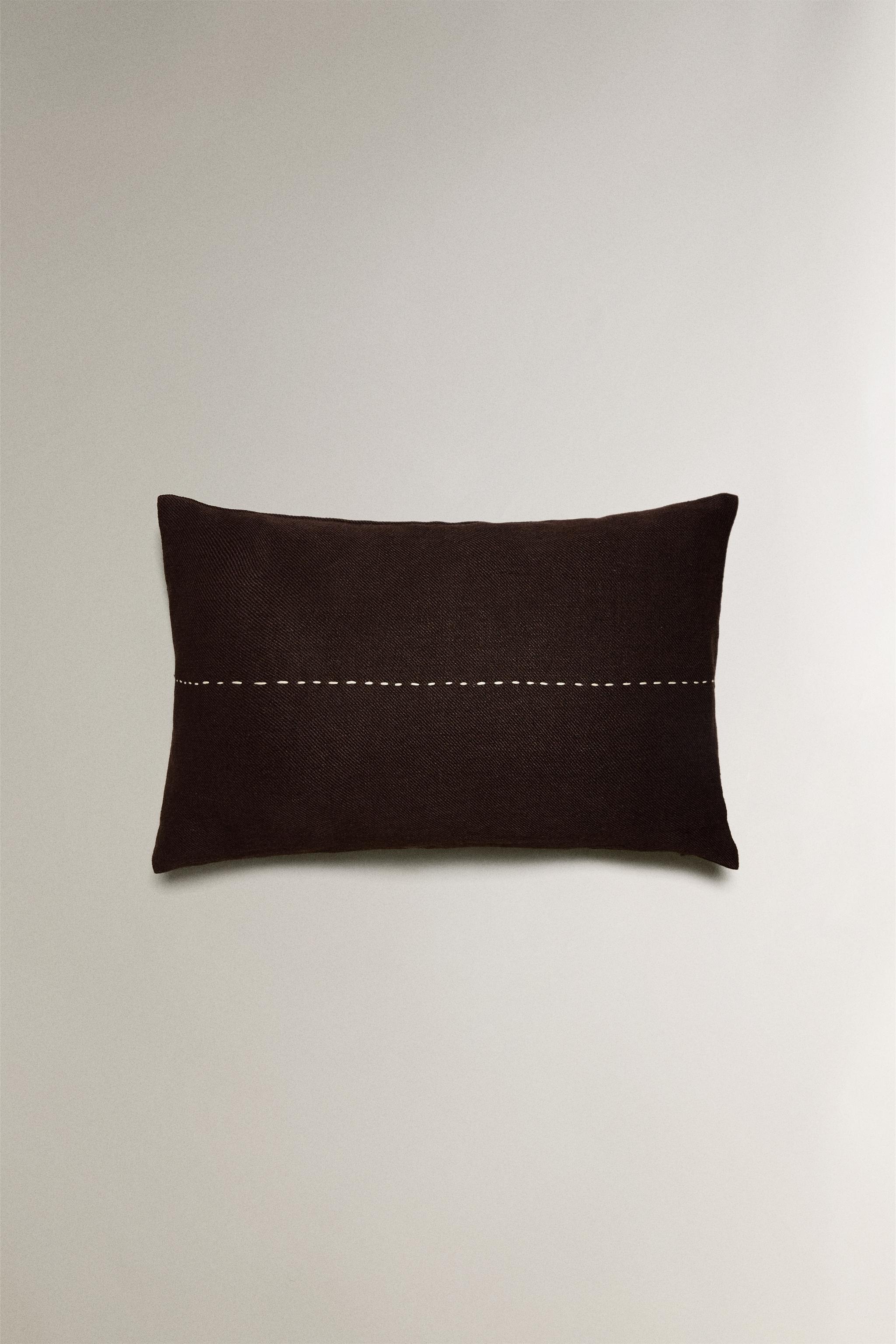 THROW PILLOW COVER WITH STITCHING
