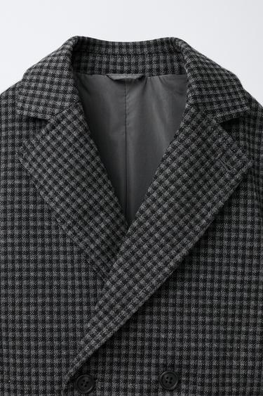 VESTE À CARREAUX - Gris de Zara - Image 2