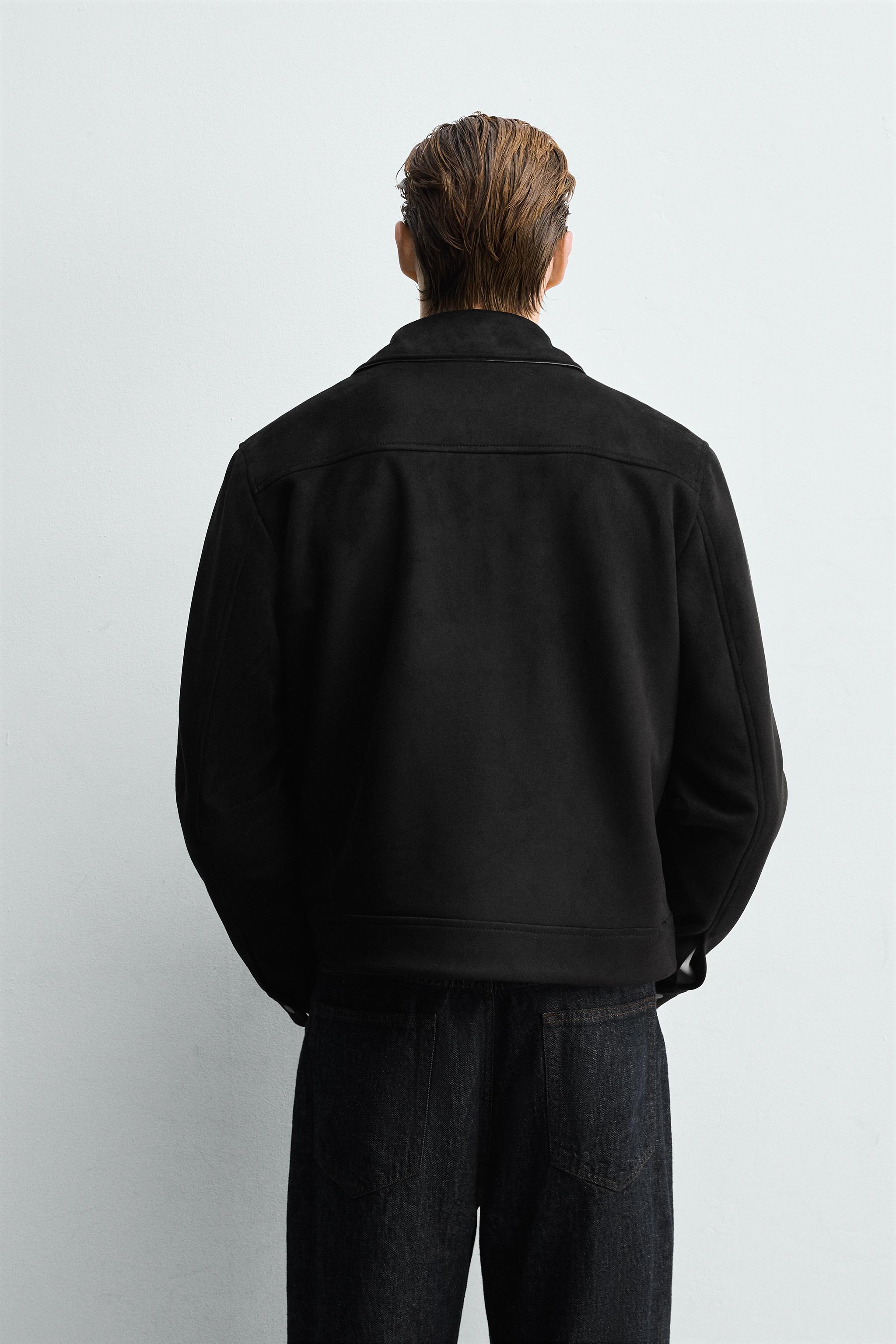 FAUX SUEDE REGULAR FIT JACKET