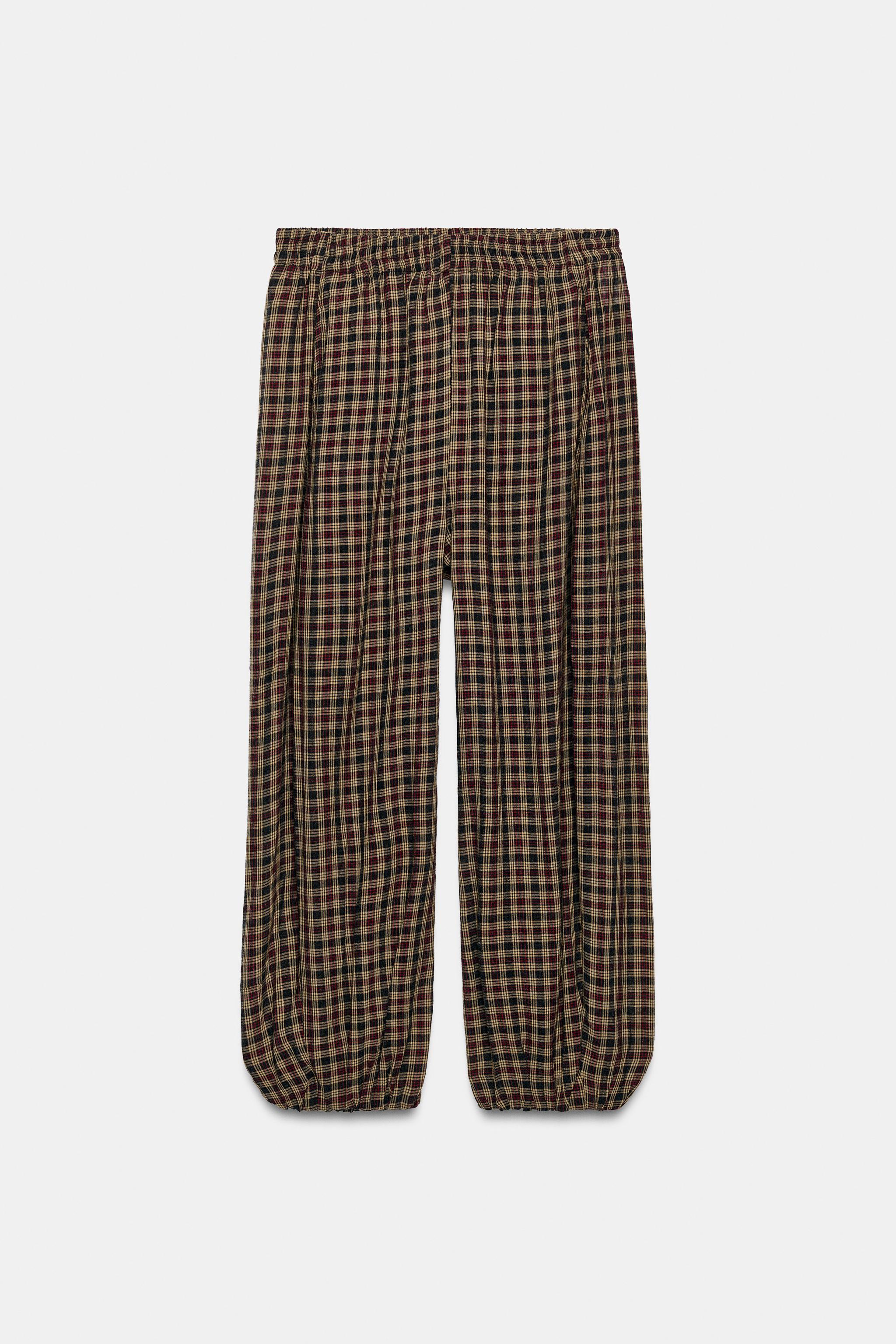 PLAID PARACHUTE PANTS