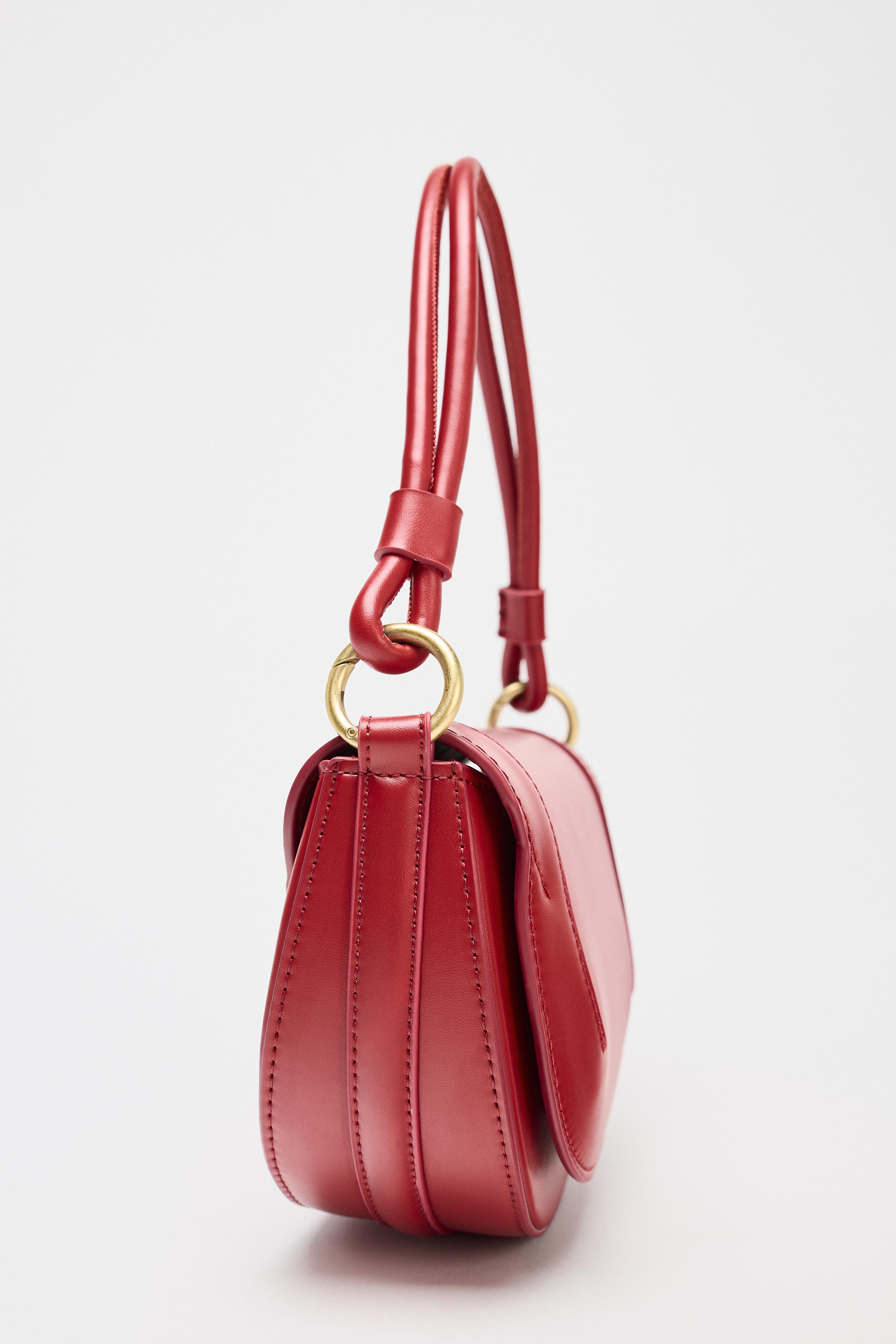コントラストステッチ クロスボディバッグ - レッド | ZARA