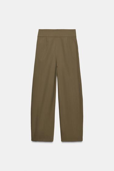 PANTALON BALLOON À PLIS - Kaki de Zara - Image 5