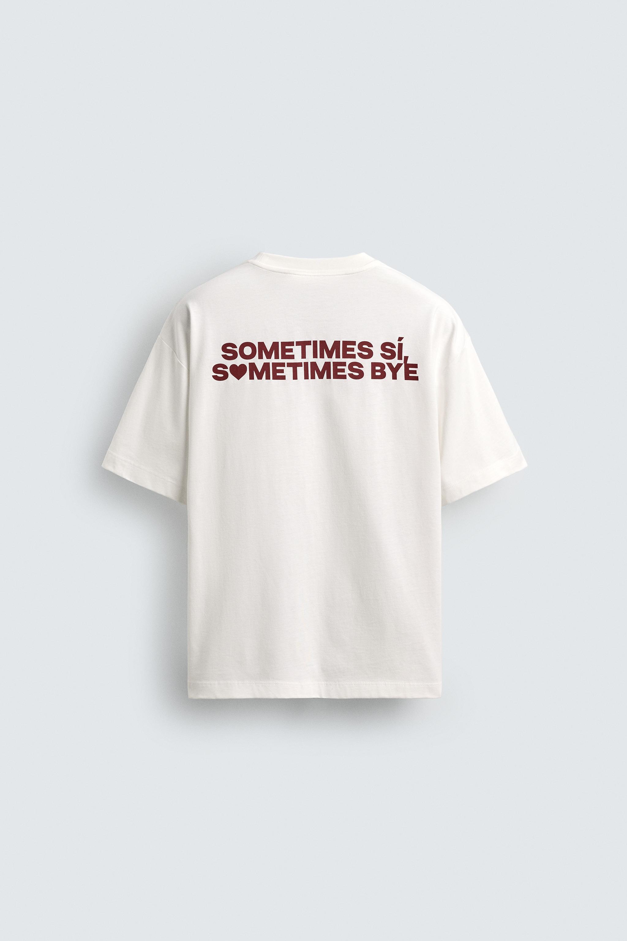 PRINTED TEXT POCKET T-SHIRT