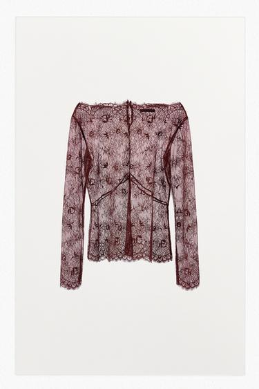 BRUSA SEMITRANSPARENT DE PUNTA - Granat de Zara