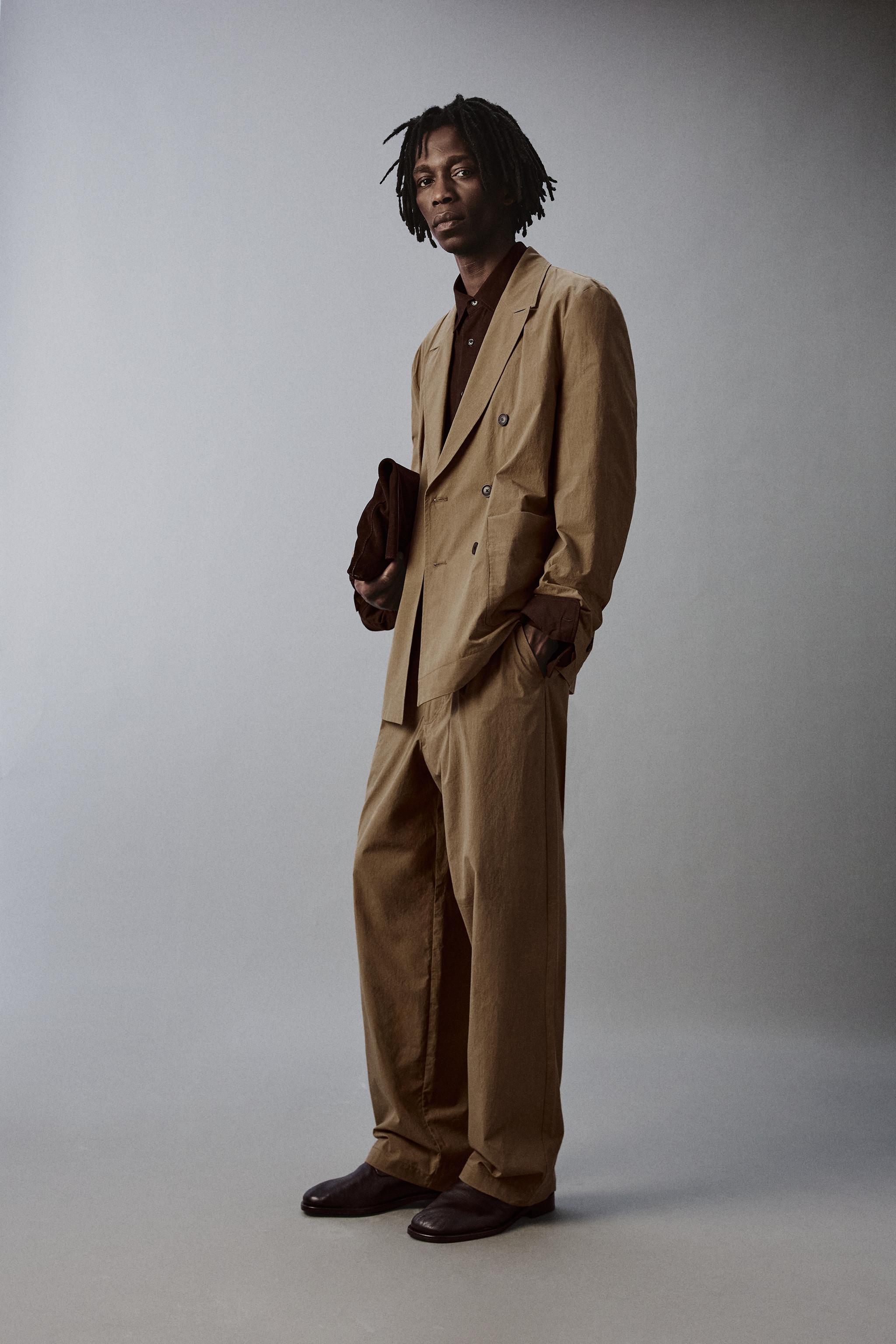 リラックスフィット ダブルブレスト ブレザー - ライトキャメル | ZARA