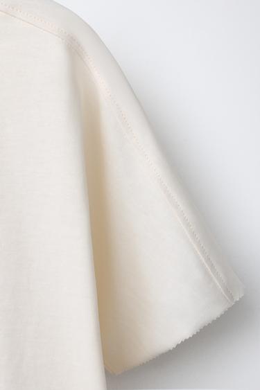 ENSEMBLE T-SHIRT ET PANTALON NERVURE HEAVY WEIGHT - Écru de Zara - Image 6