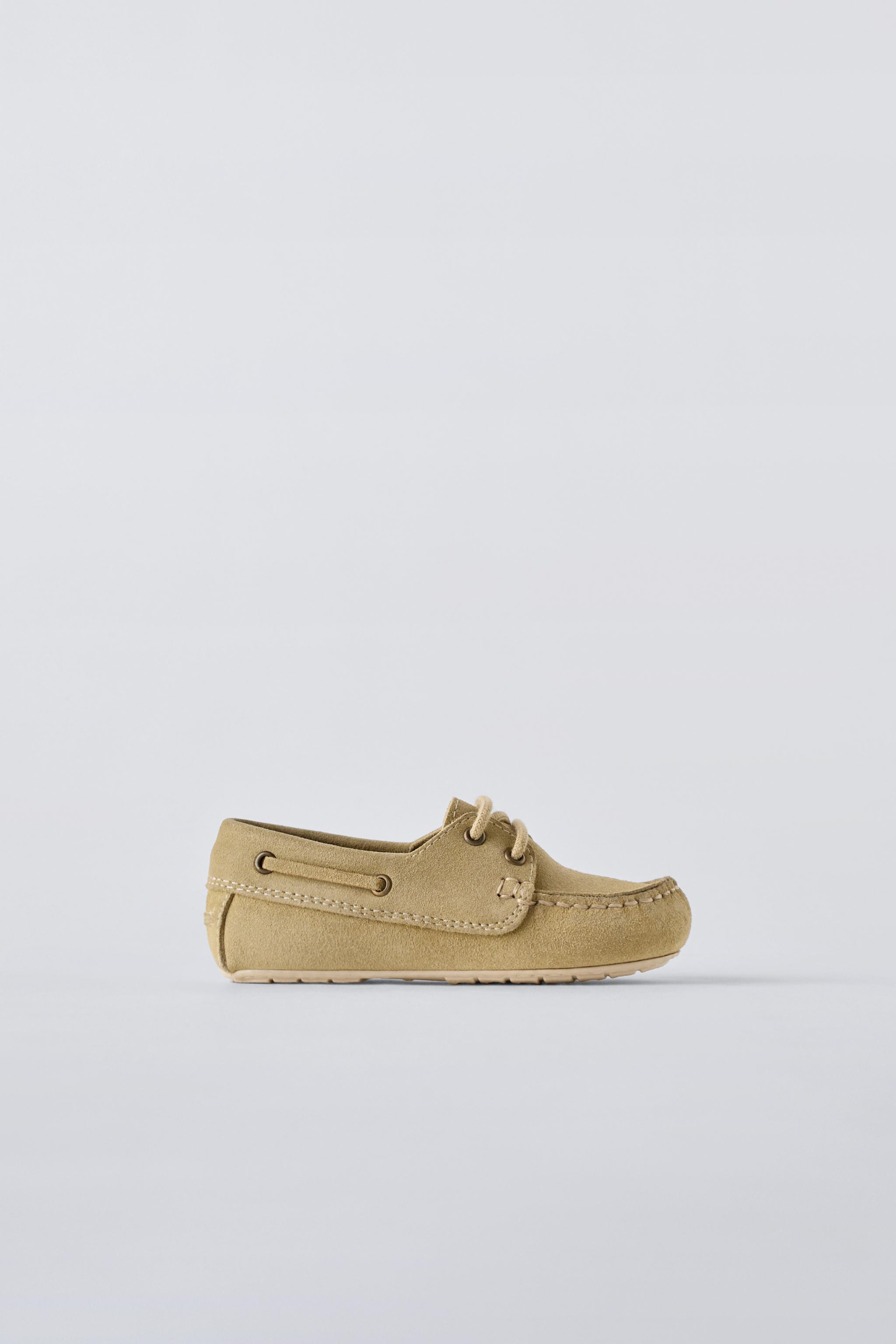 LEATHER LOAFERS Sand Brown ZARA India