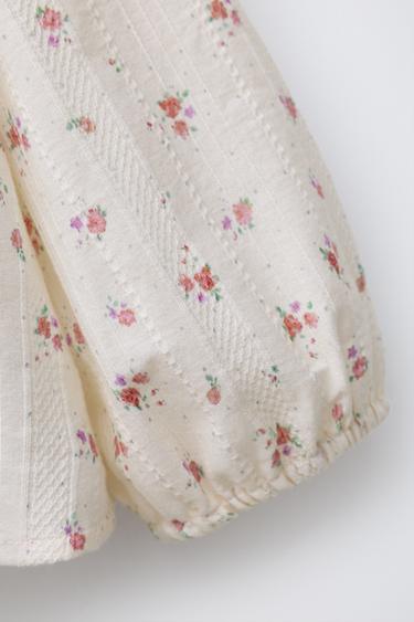 CHEMISE À IMPRIMÉ FLEURS - Écru de Zara - Image 3