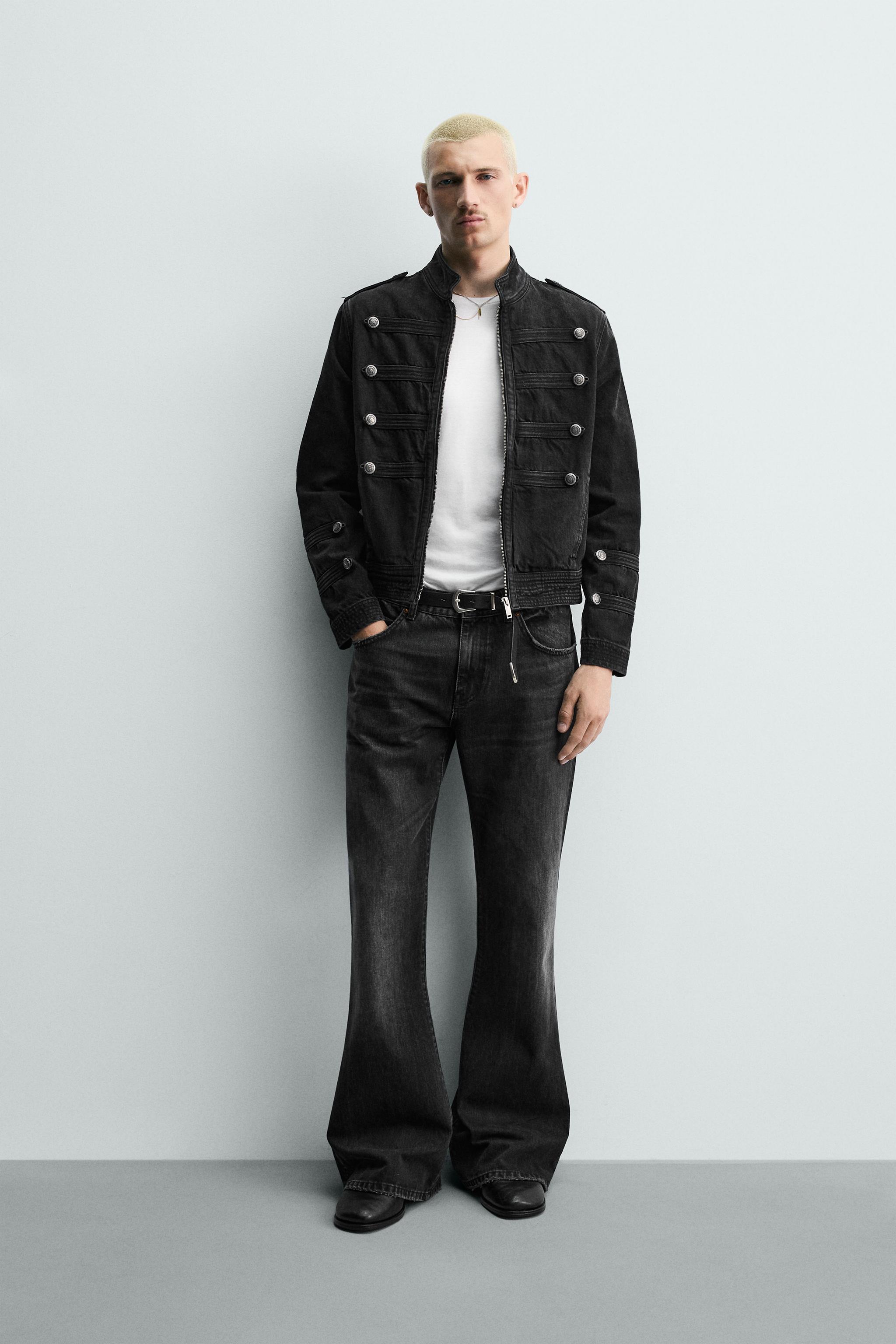 DENIM JACKET WITH FIREMAN CLASPS