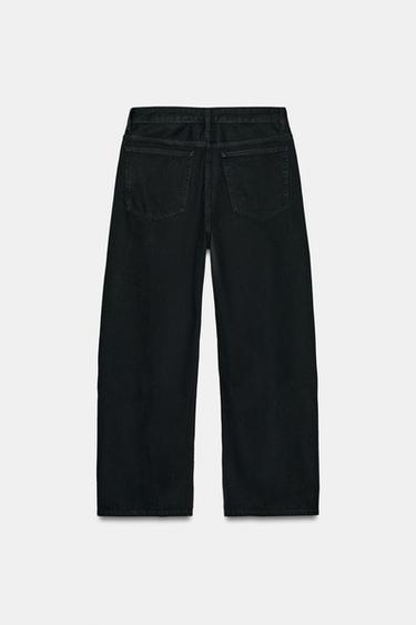 JEANS TRF BAGGY À ZIPS - Noir de Zara - Image 6