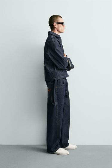 EMBROIDERED RELAXED FIT DENIM JACKET - Indigo by Zara - Image 3