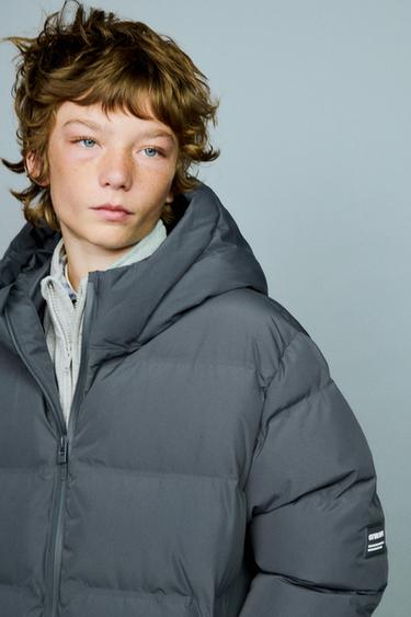 Zara 防潑水絎縫外套 - 灰色