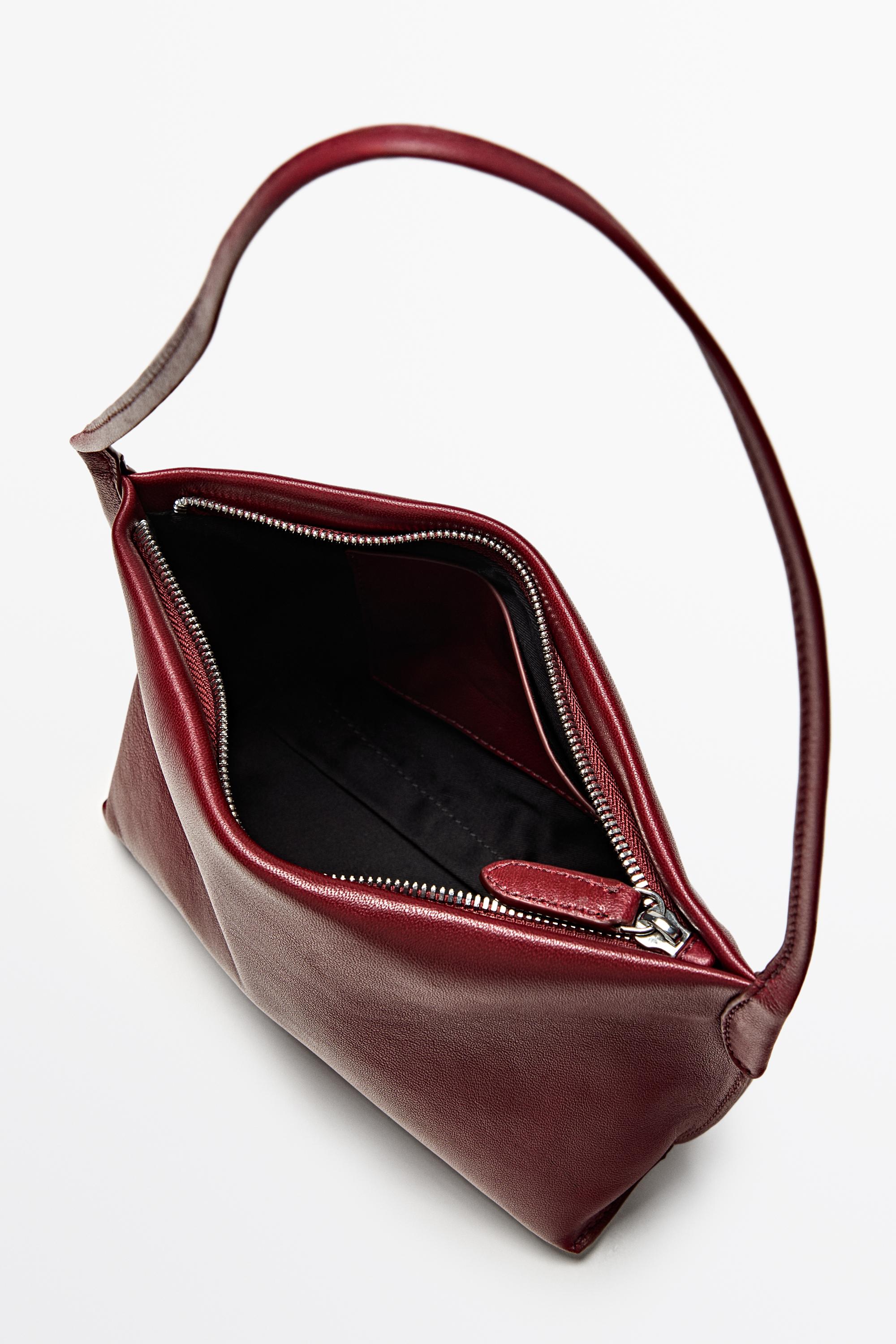 Nappa leather shoulder bag