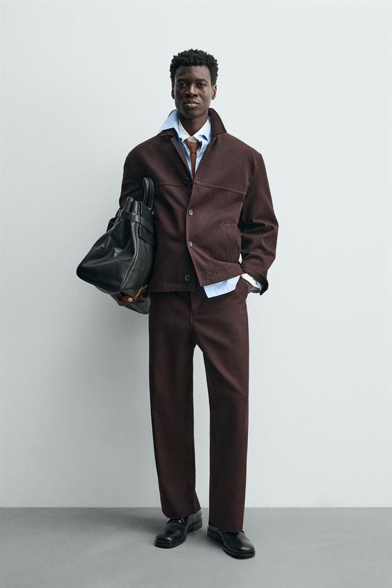 TEXTURED TWILL OVERSHIRT