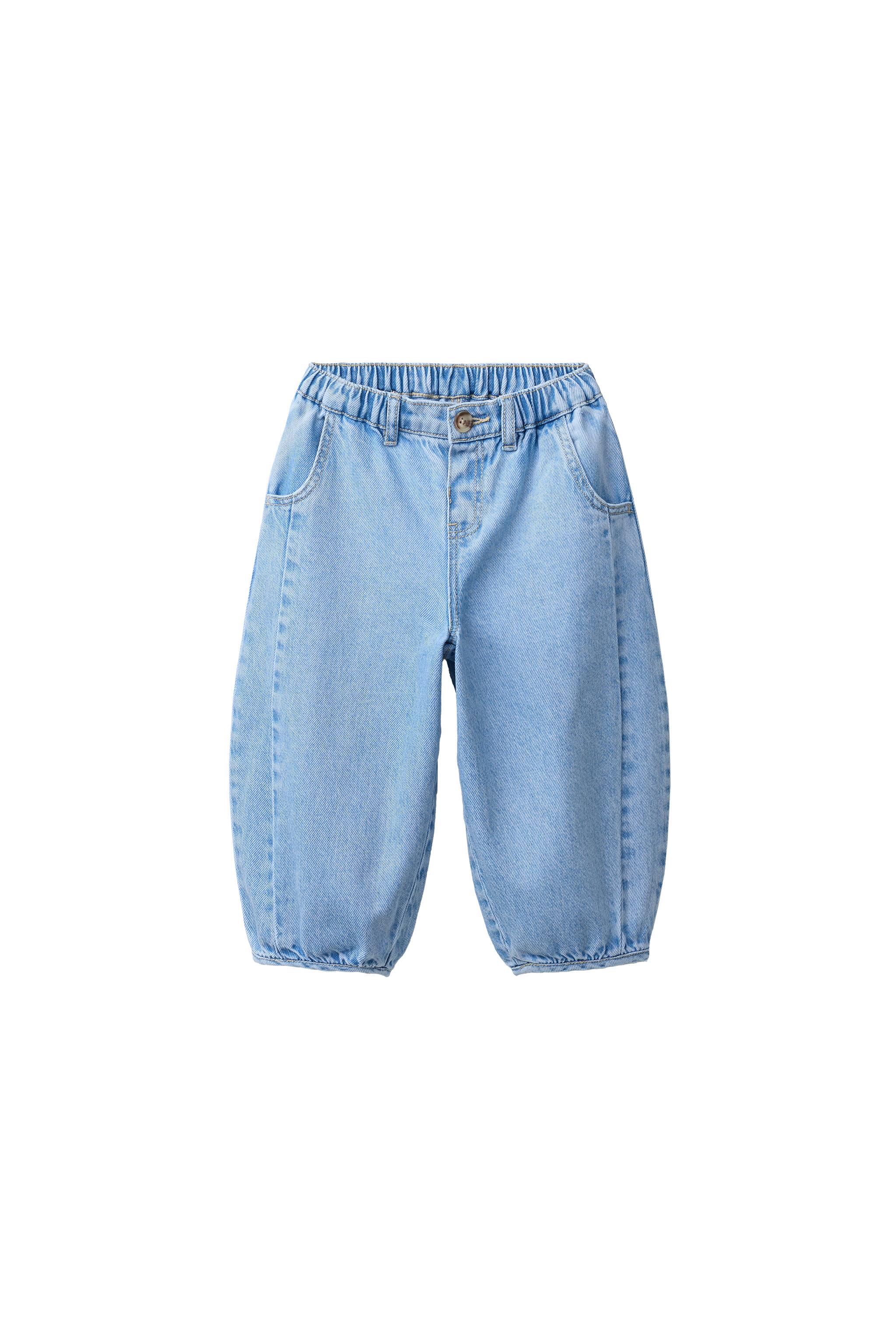 バルーンスリーブデニムパンツ - ミディアムブルー | ZARA Japan / 日本