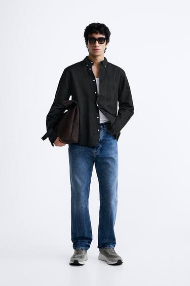 КОЖАНЫЕ БЕГОВЫЕ КРОССОВКИ — СЕРЫЙ от Zara — изображение 0