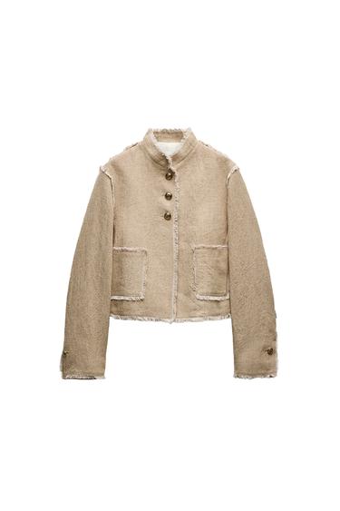 ZW COLLECTION SHORT FRAYED JACKET