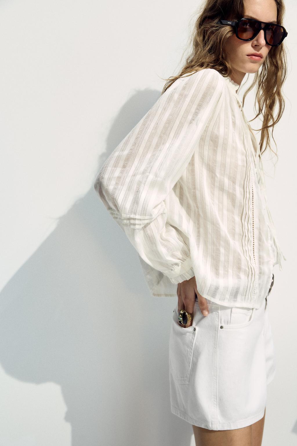 ROMANTIC LACE TRIM SHIRT